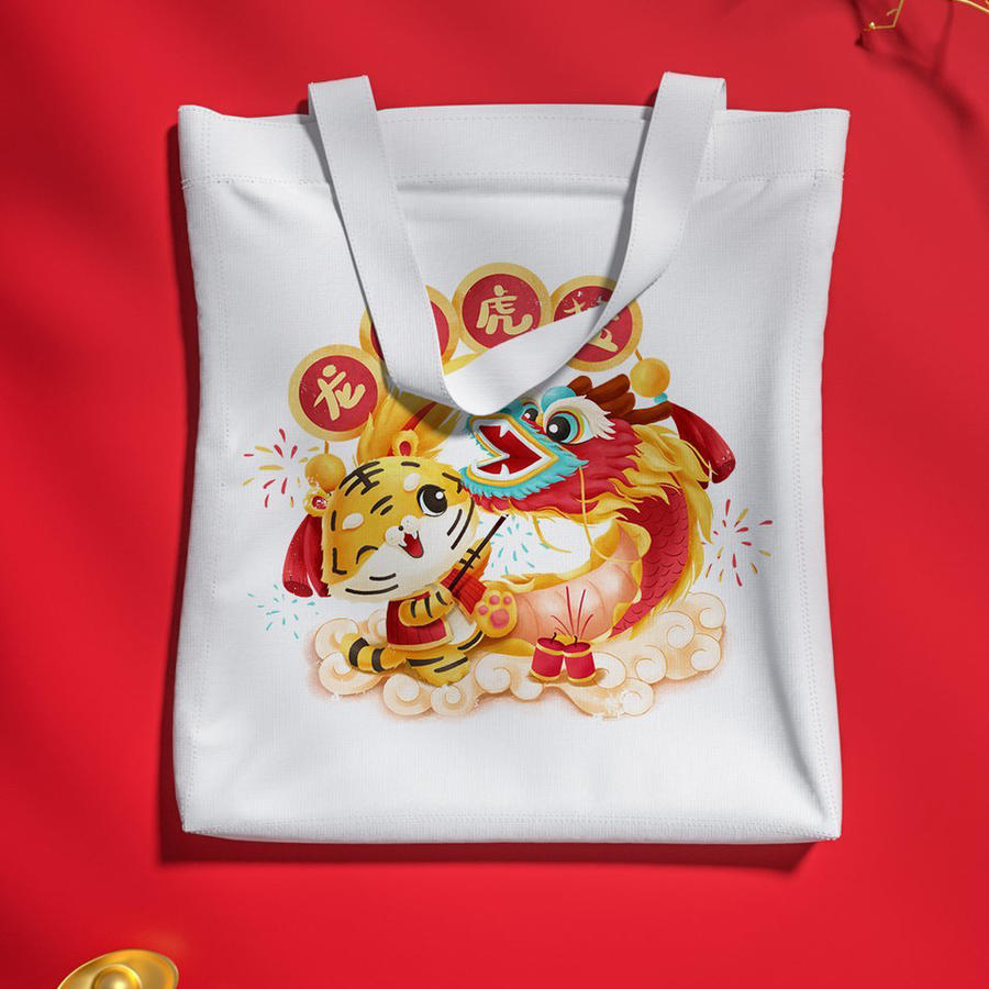 手提袋购物袋纸袋食品袋牛皮纸袋vi提案样机 (6)