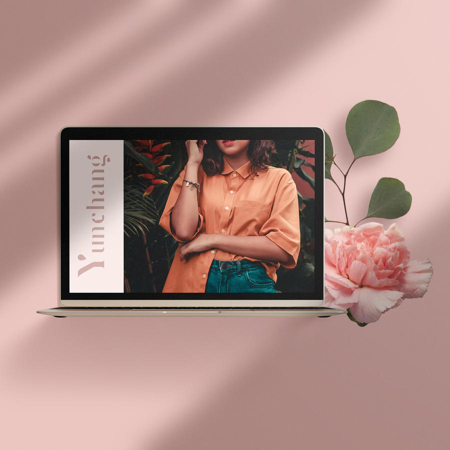 女性服装品牌VI电脑贴图样机