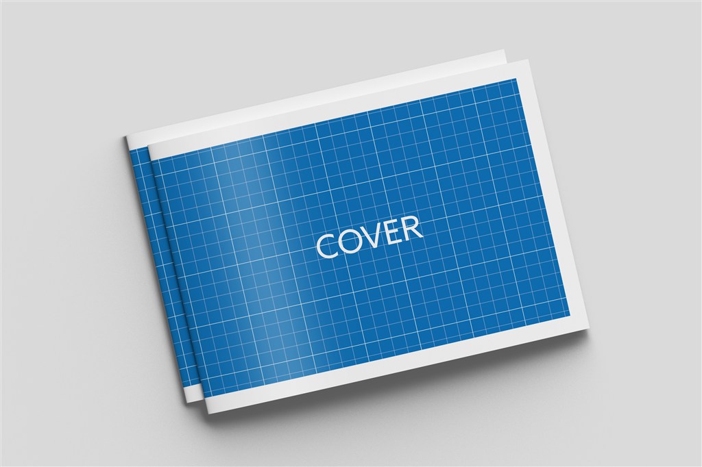 横版宣传册画册杂志封底样机