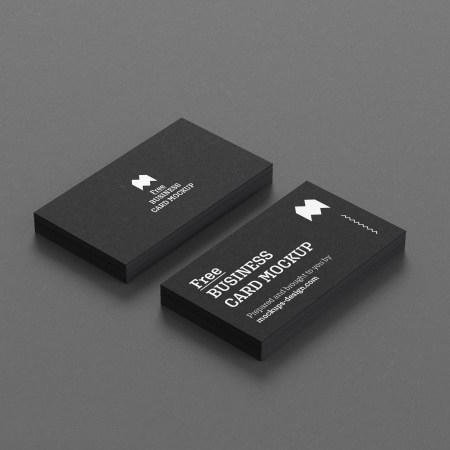 黑色质感名片样机