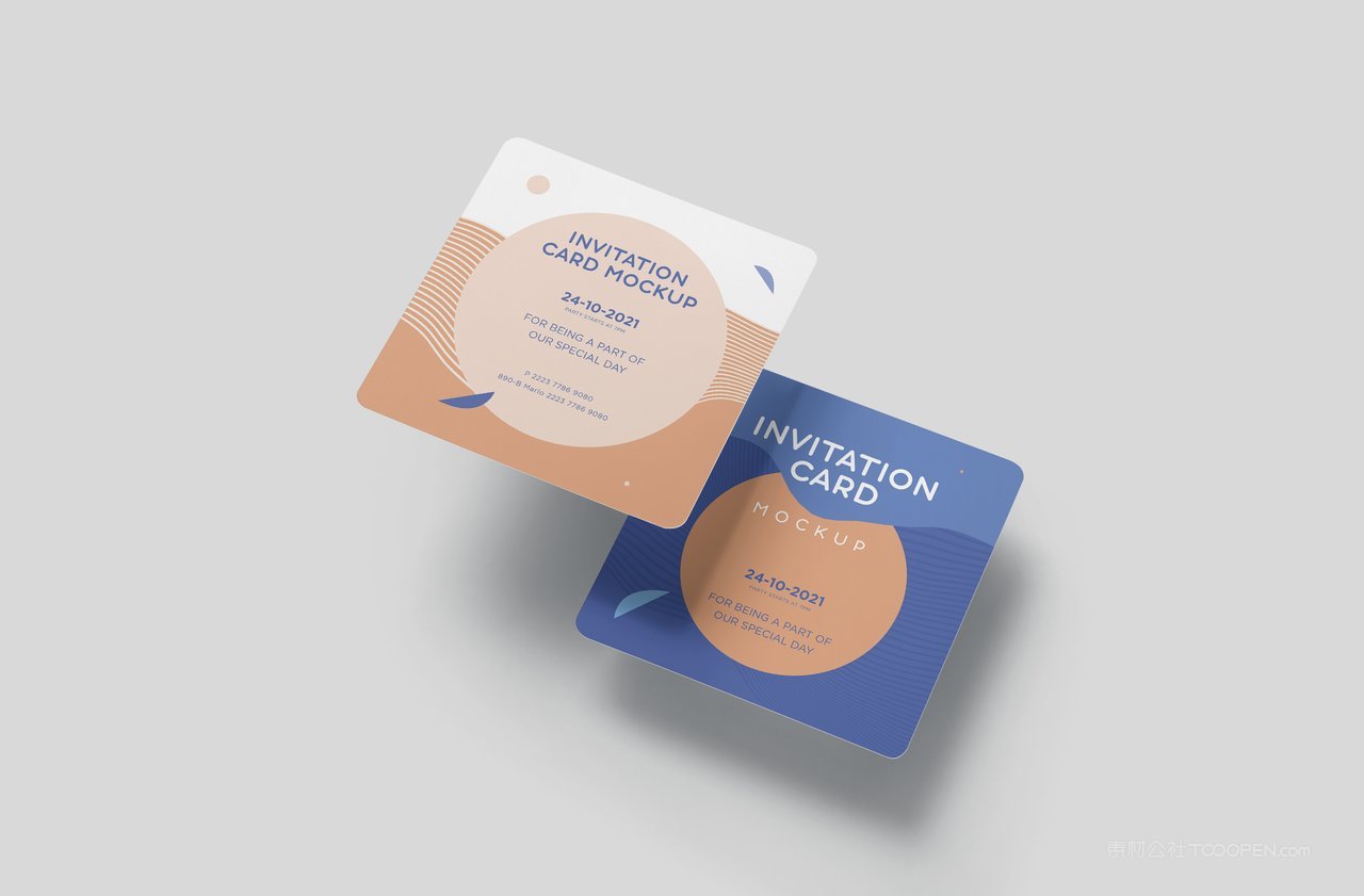 【2115期】方形卡片名片设计展示样机 (5)