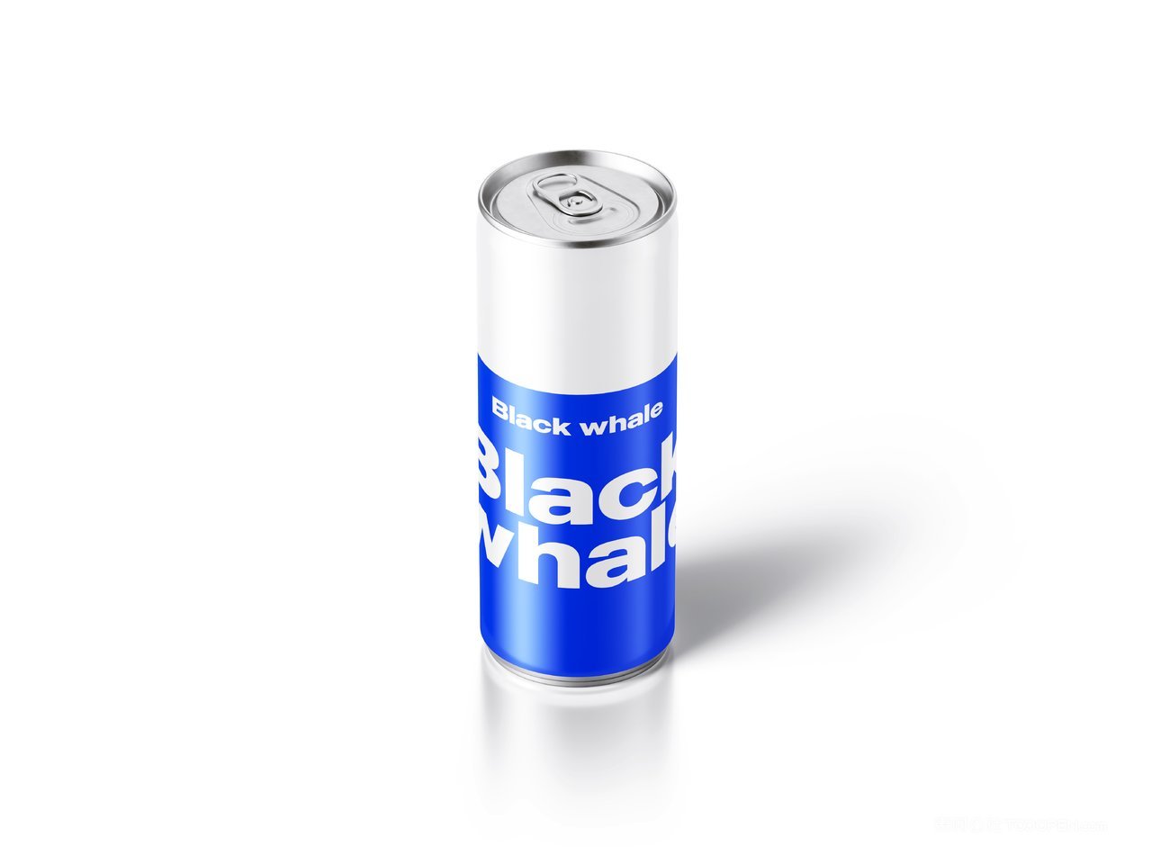 蓝色易拉罐可乐瓶饮料包装样机 (3)
