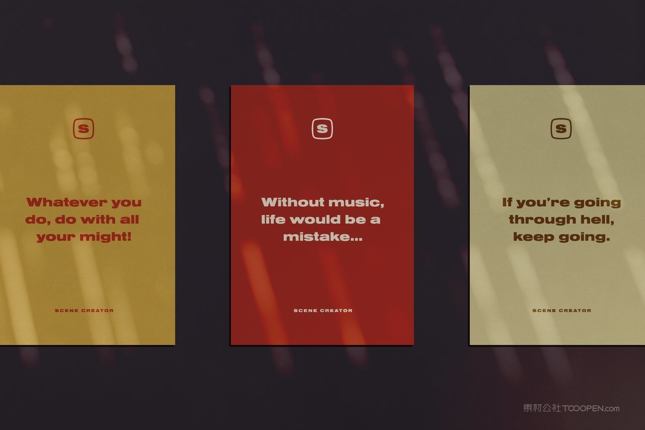 复古文艺光影海报样机 (11)