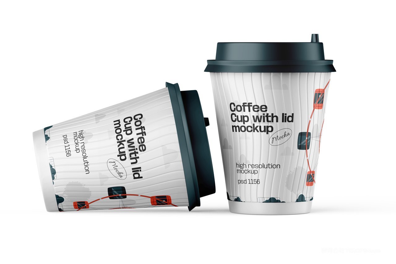 带盖咖啡杯样机