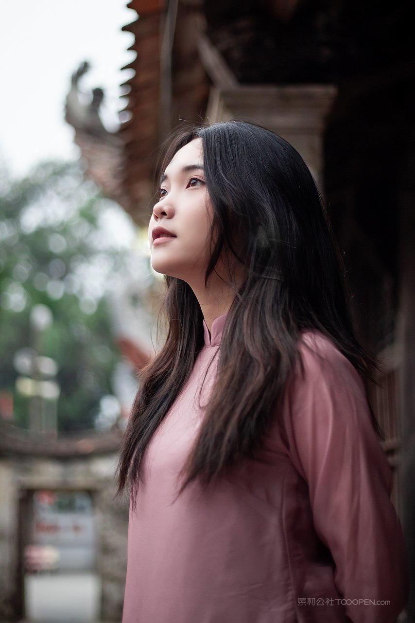 越南少女穿奥黛旗袍图片