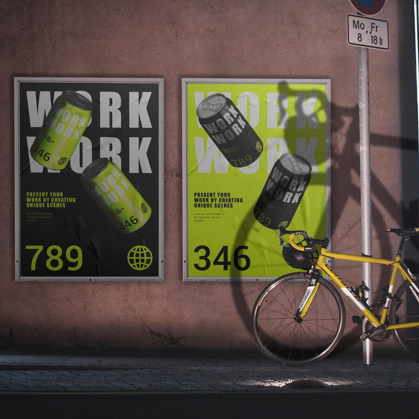 城市户外街头海报广告招贴实拍场景样机 (10)