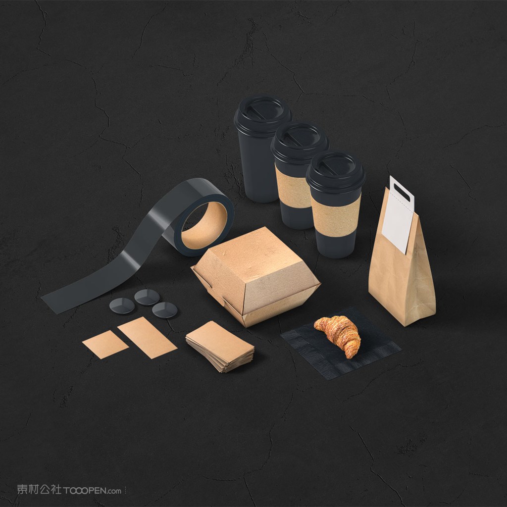 简约咖啡店vi样机模板