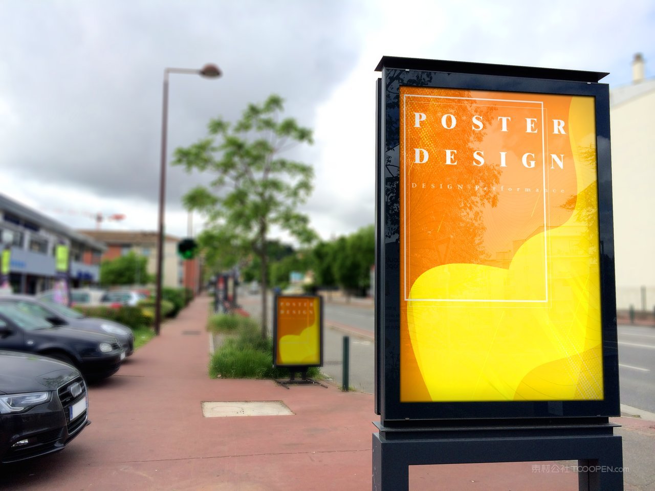 户外灯箱海报场景样机 (19)