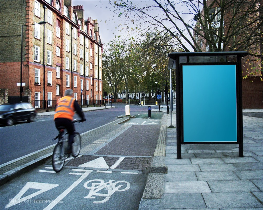 户外大型广告广场广告广告场景广告牌广告位贴图样机设计模板效果VI素材PSD分层