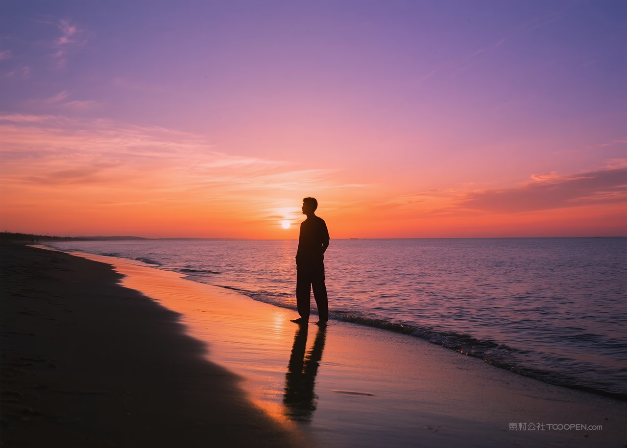 海浪海滩唯美风景海景海边大海自然