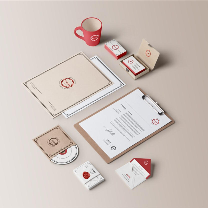 信纸信封名片光盘宣传单水杯样机