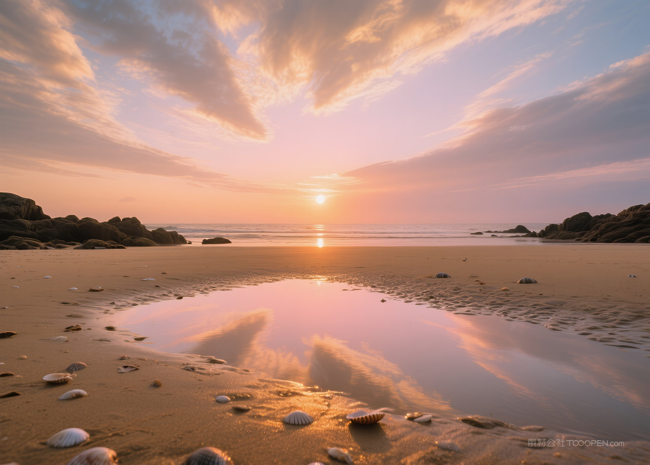 天空日出唯美自然云彩云层风景