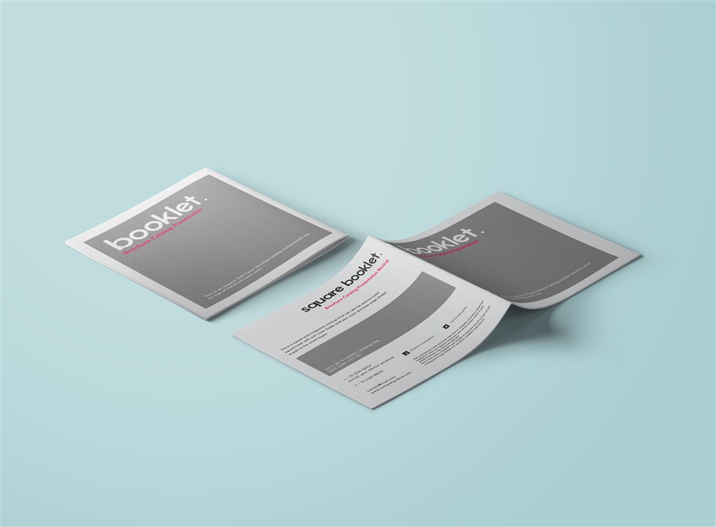 商务简约高端公司宣传手册样机模板