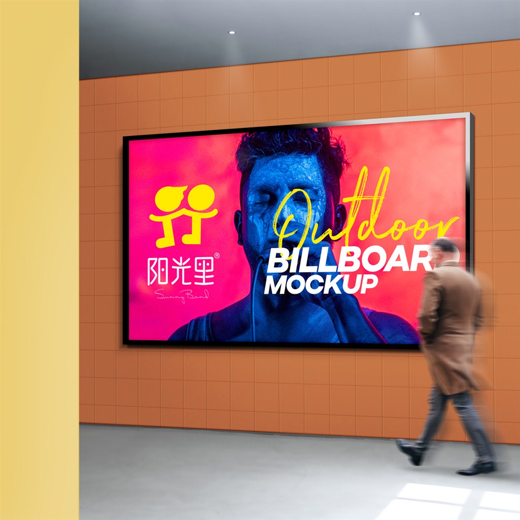 户外灯箱海报效果图样机