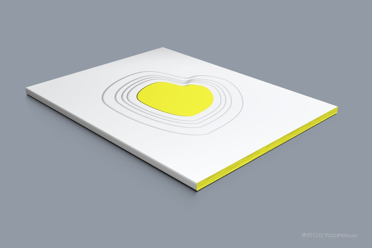 精装书小册子画册杂志内页画册样机封面侧面