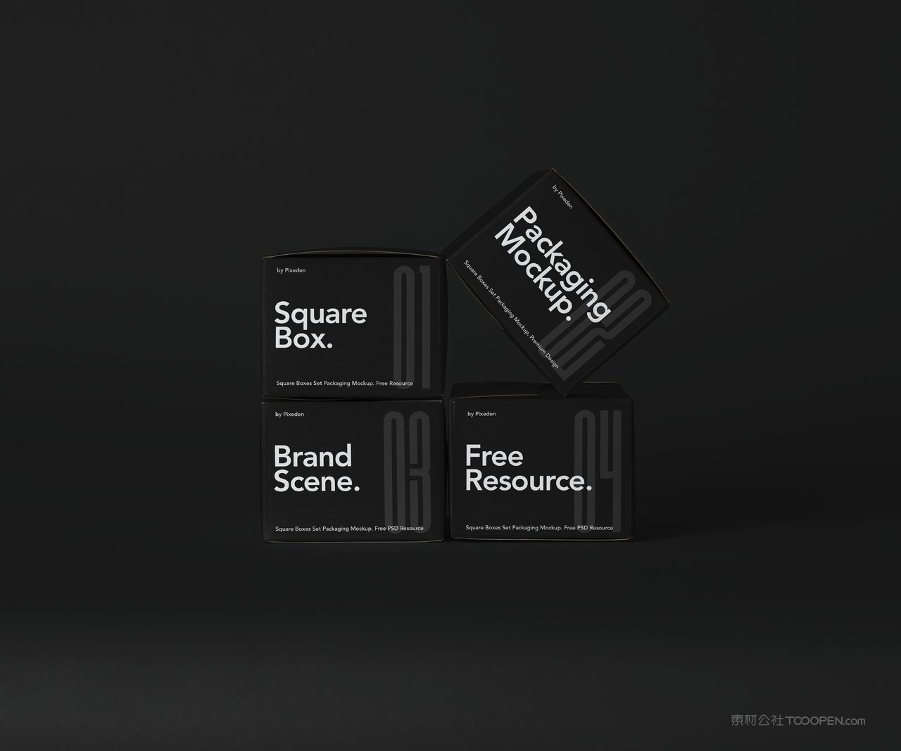 长方形潮玩文创包装纸盒vi贴图样机 (25)