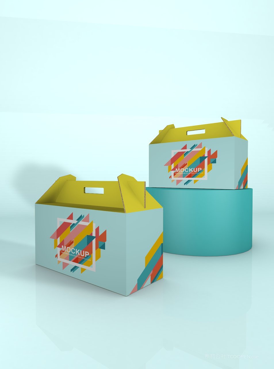 手提式纸箱包装样机