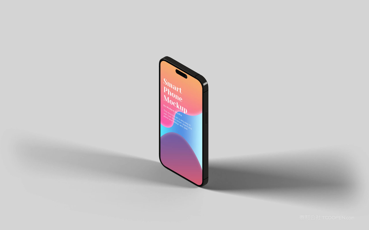 立着的智能手机样机