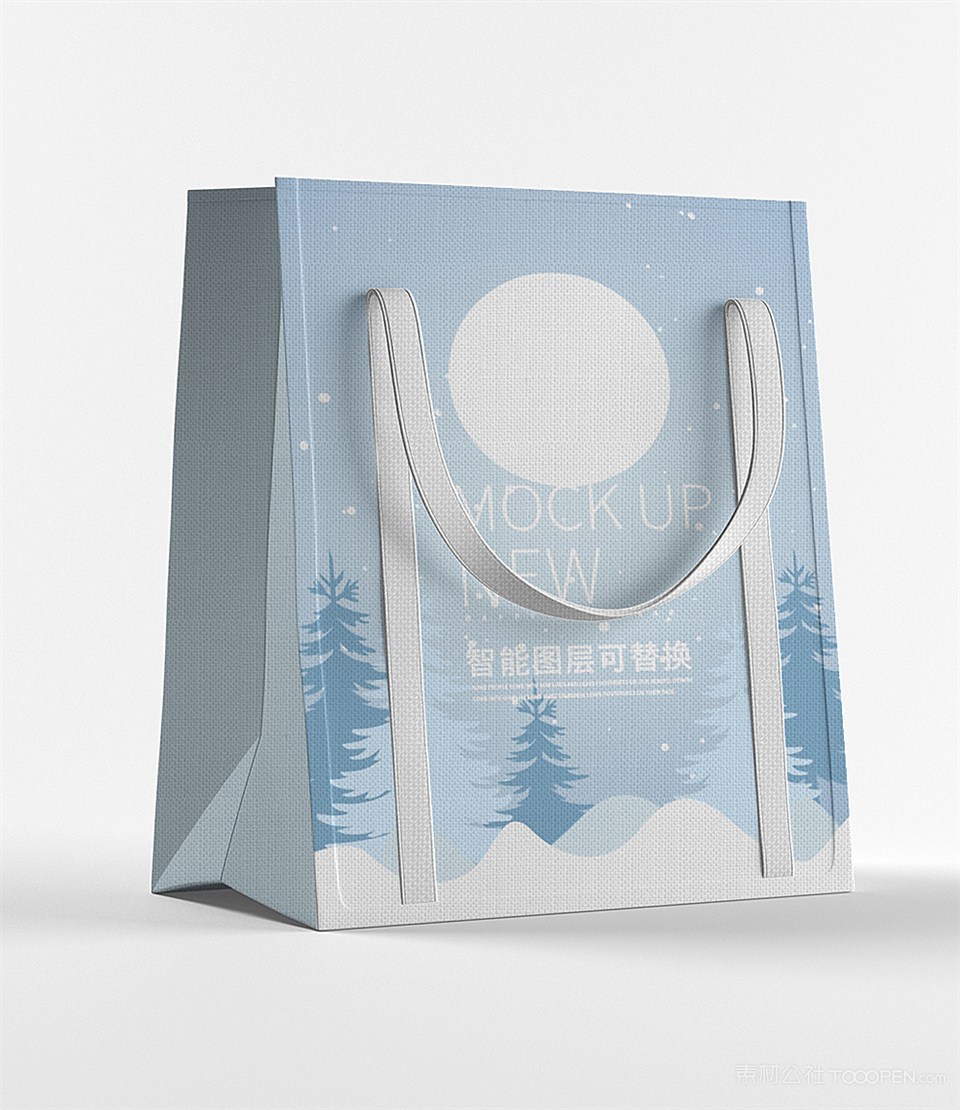 3D环保袋帆布袋手提袋购物袋企业标志VI样机