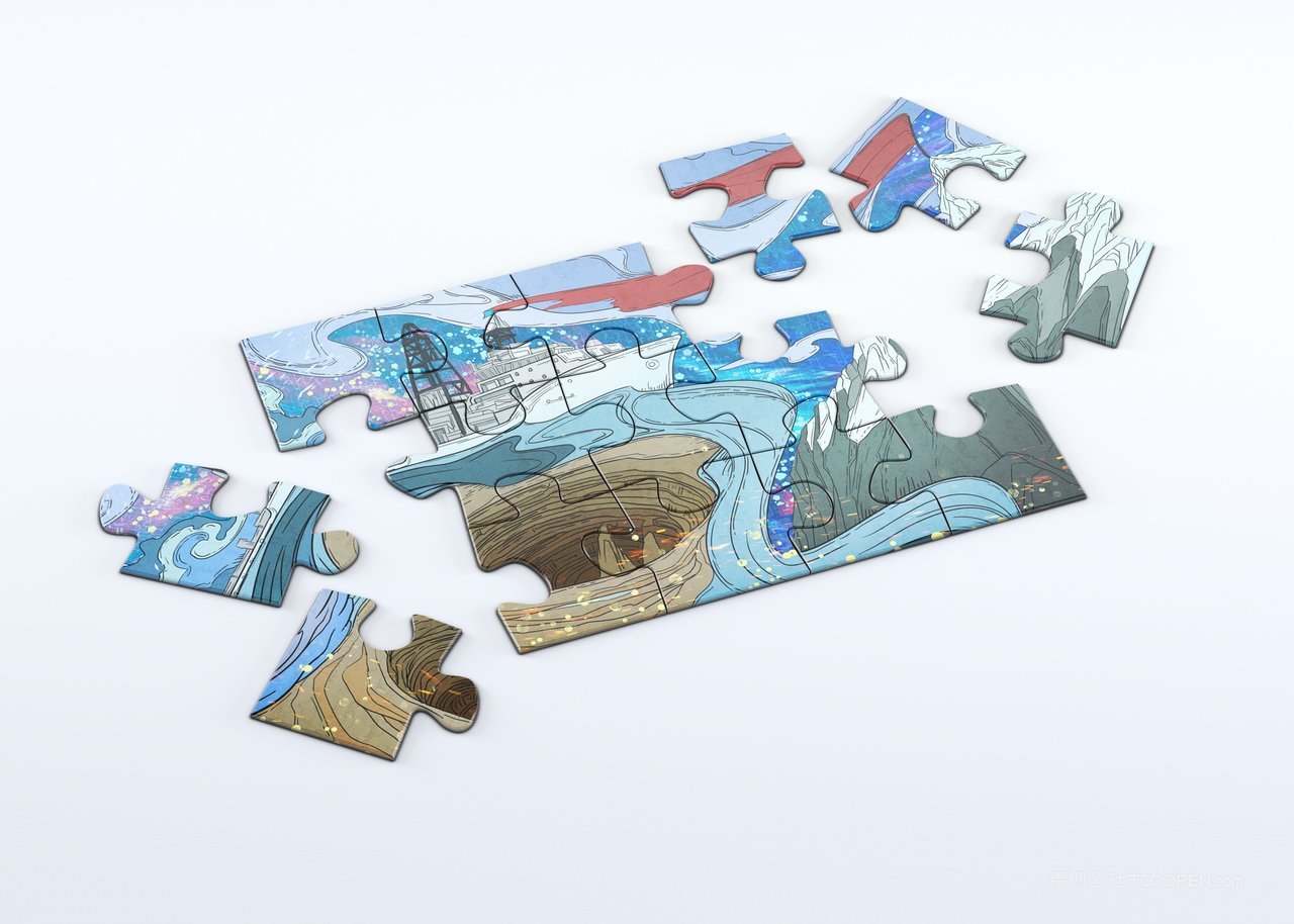 拼图文创周边样机