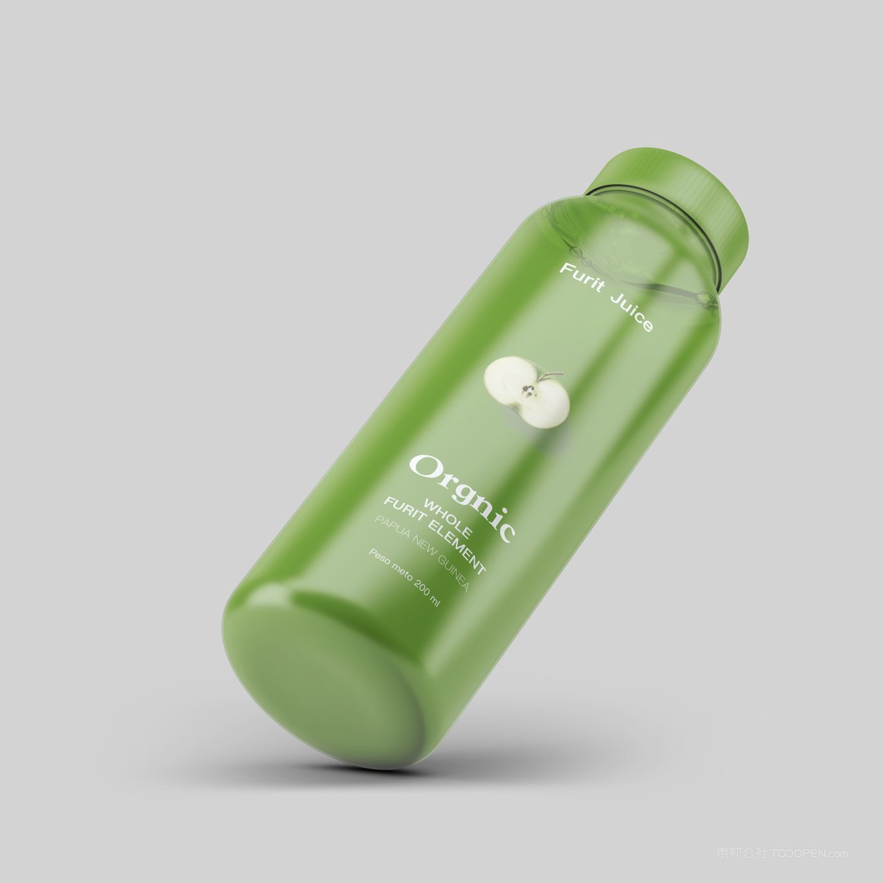 果汁饮料包装瓶贴透明玻璃瓶展示样机 (12)