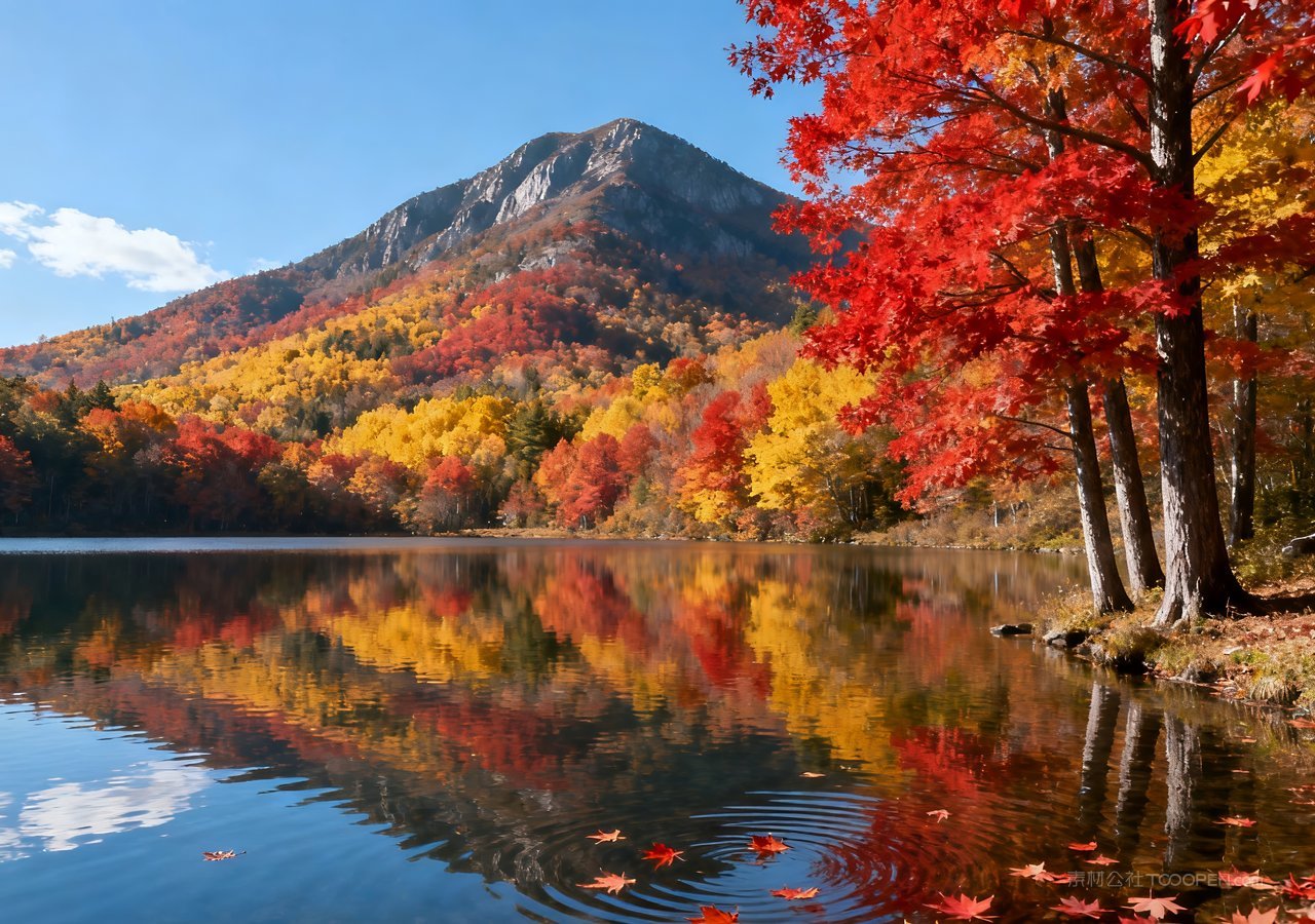 唯美山峰群山湖泊山水天空自然风景
