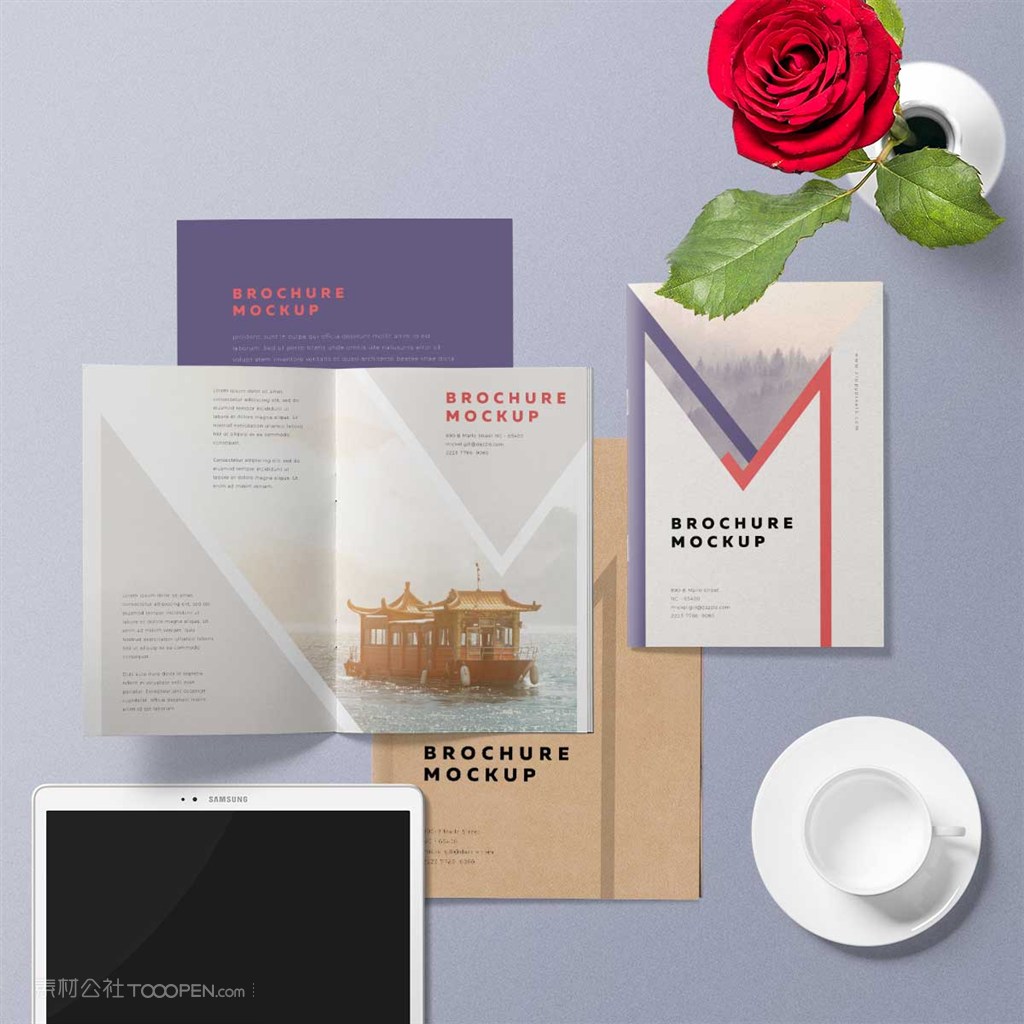 时尚女性品牌vi桌面样机