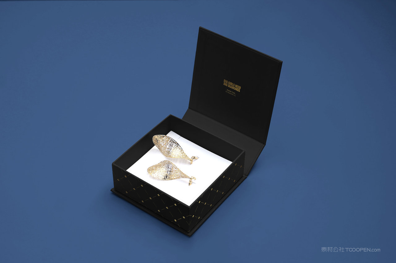 黑色质感高级首饰盒样机 (3)