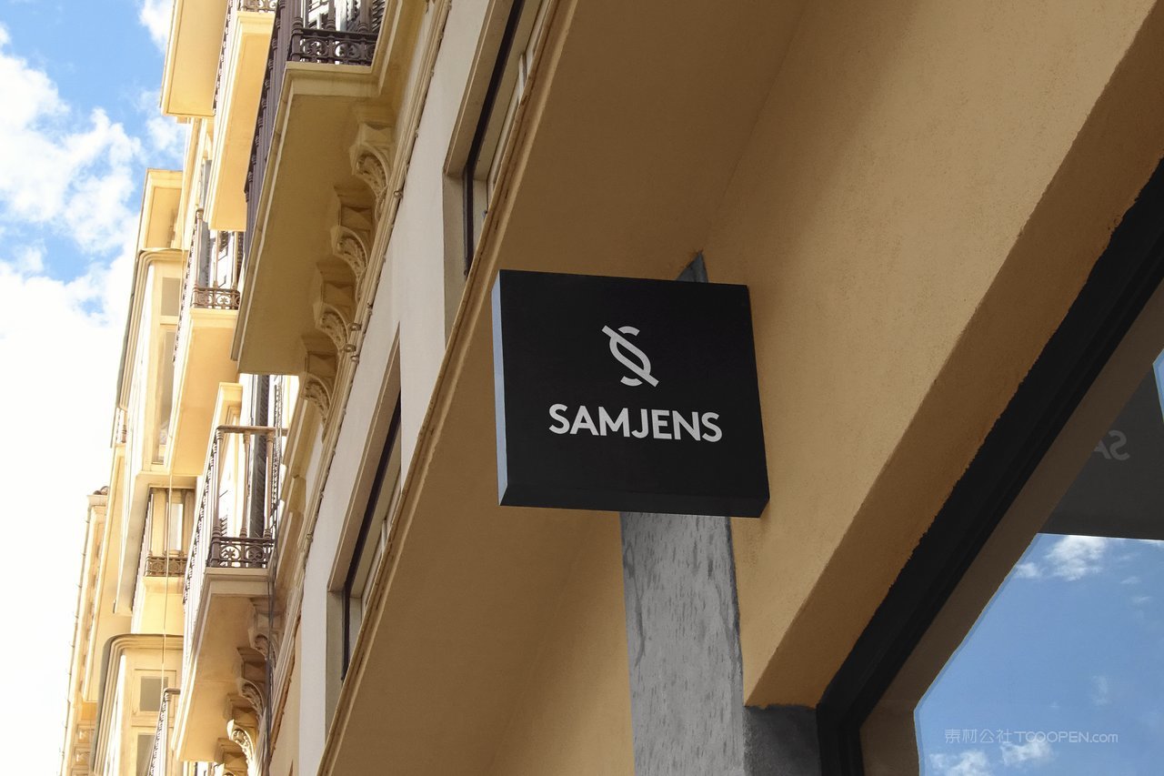 户外门店实体店招logo招牌展示样机 (39)