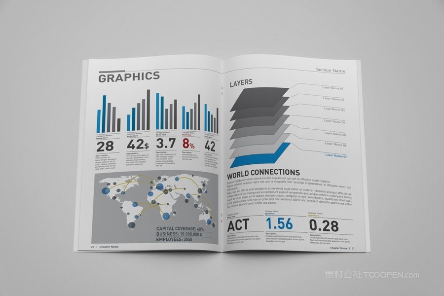 pages spread 胶装家居生活杂志细节样机 (2)