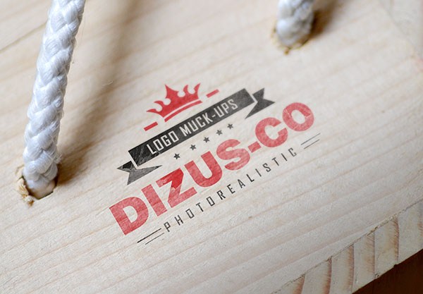 木盒上的LOGO样机