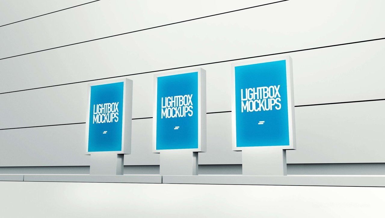 机场灯箱海报样机