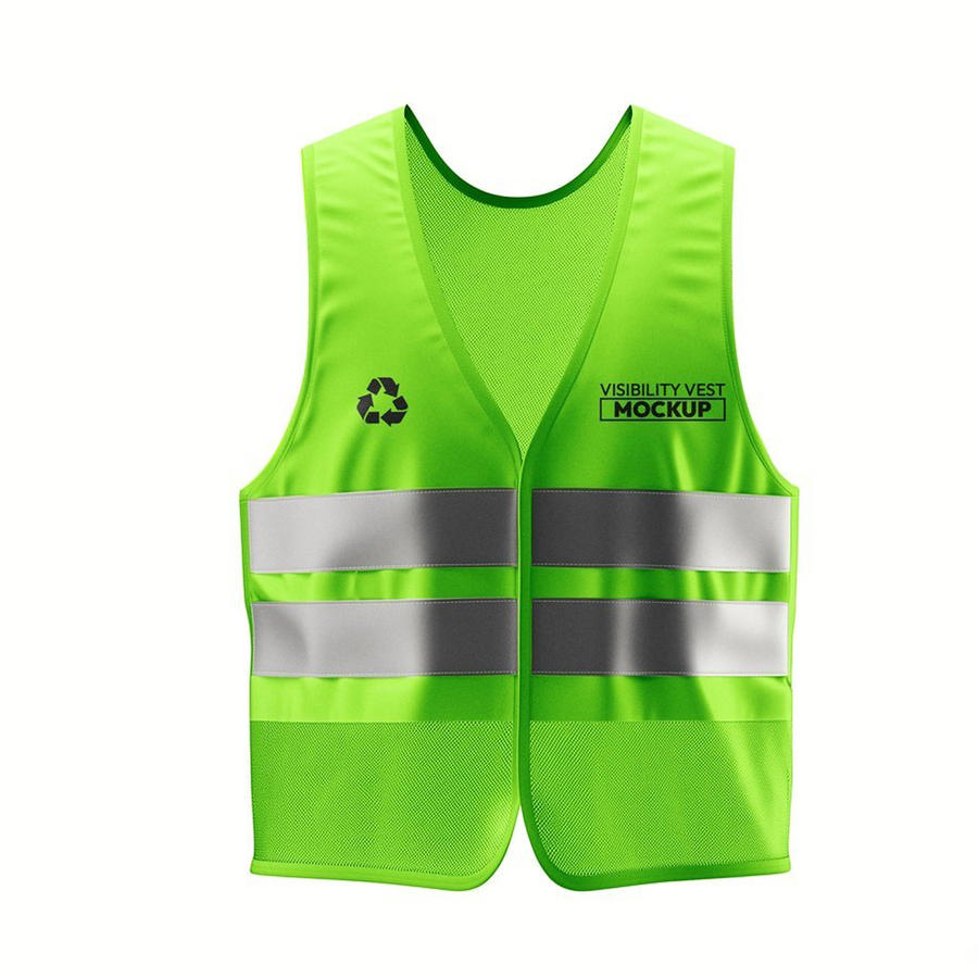 高亮绿色背心样机