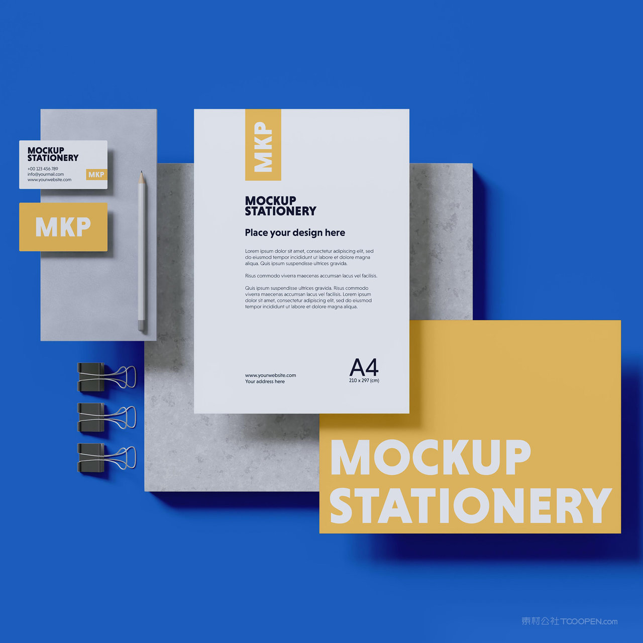 办公用品vi文档名片正反面贴图样机