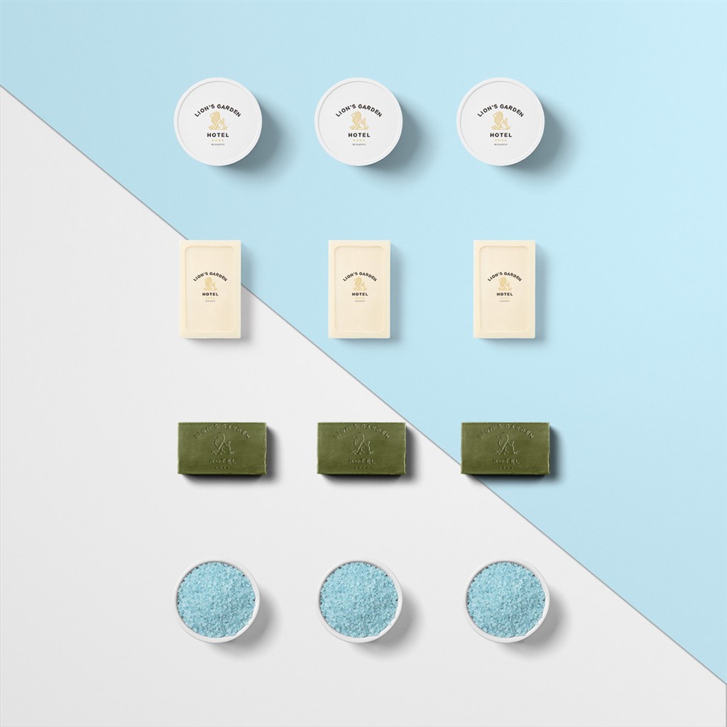 高档酒店品牌香皂浴盐VI样机模板