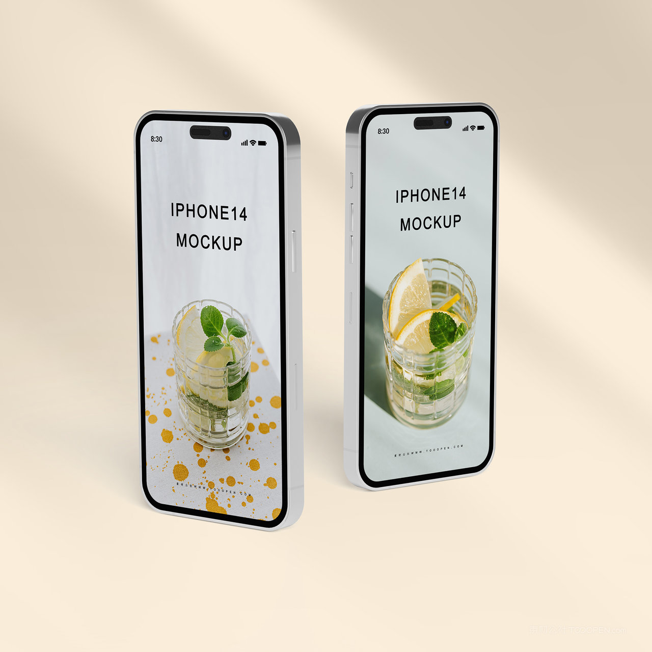 光影效果小清新手机iPhone14贴图样机