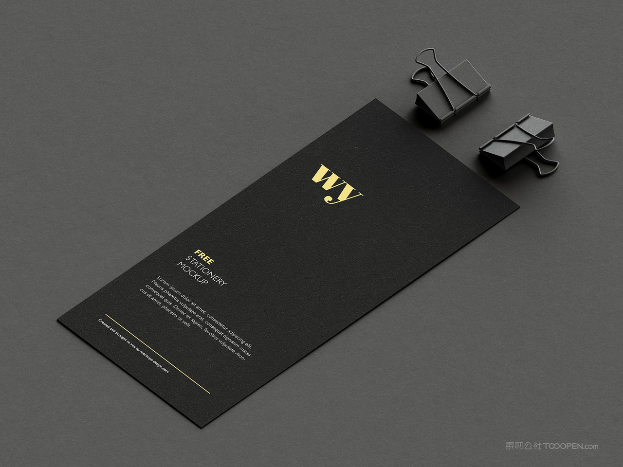 高端黑色卡片VI样机贴图素材