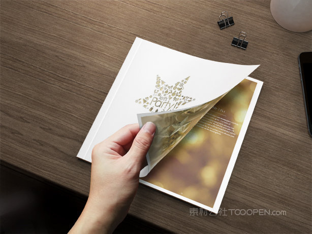 square brochure方形五星骑马钉杂志细节样机 (4)