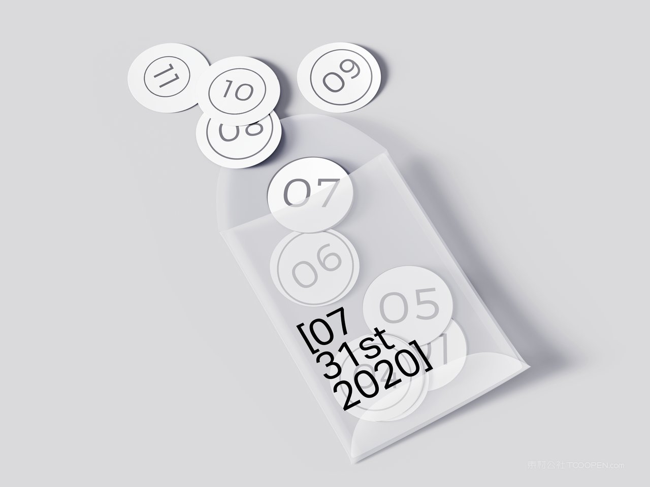 贴纸咖啡品牌vi样机