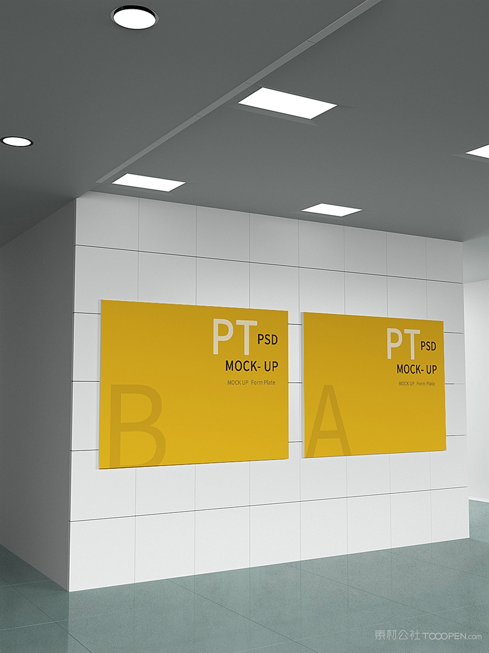 3D多幅户外宣传海报户外灯箱广告贴图样机