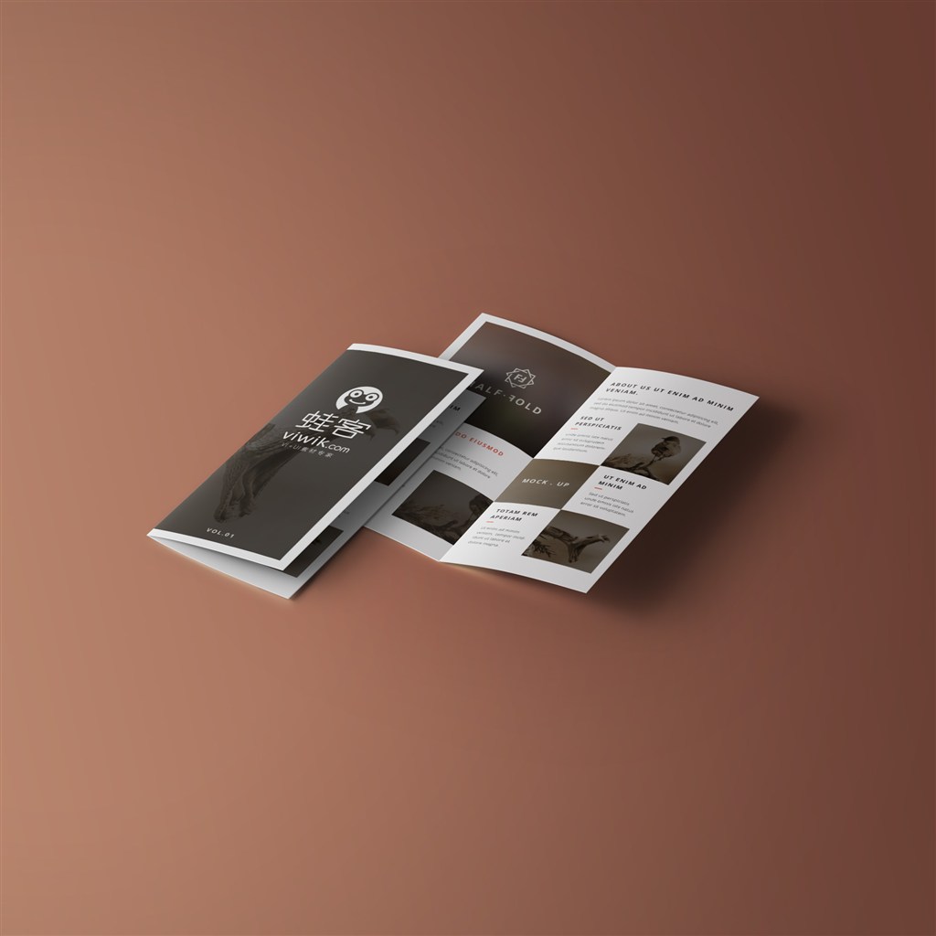 高档折页对折页样机