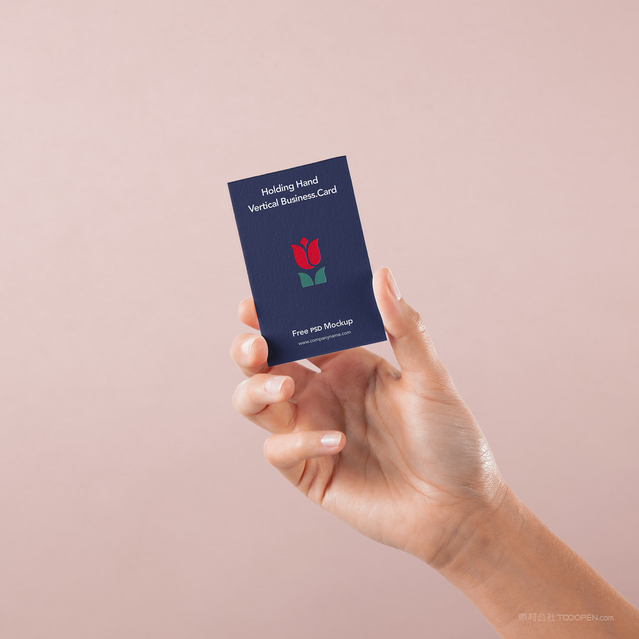 手拿名片名片PSD贴图样机