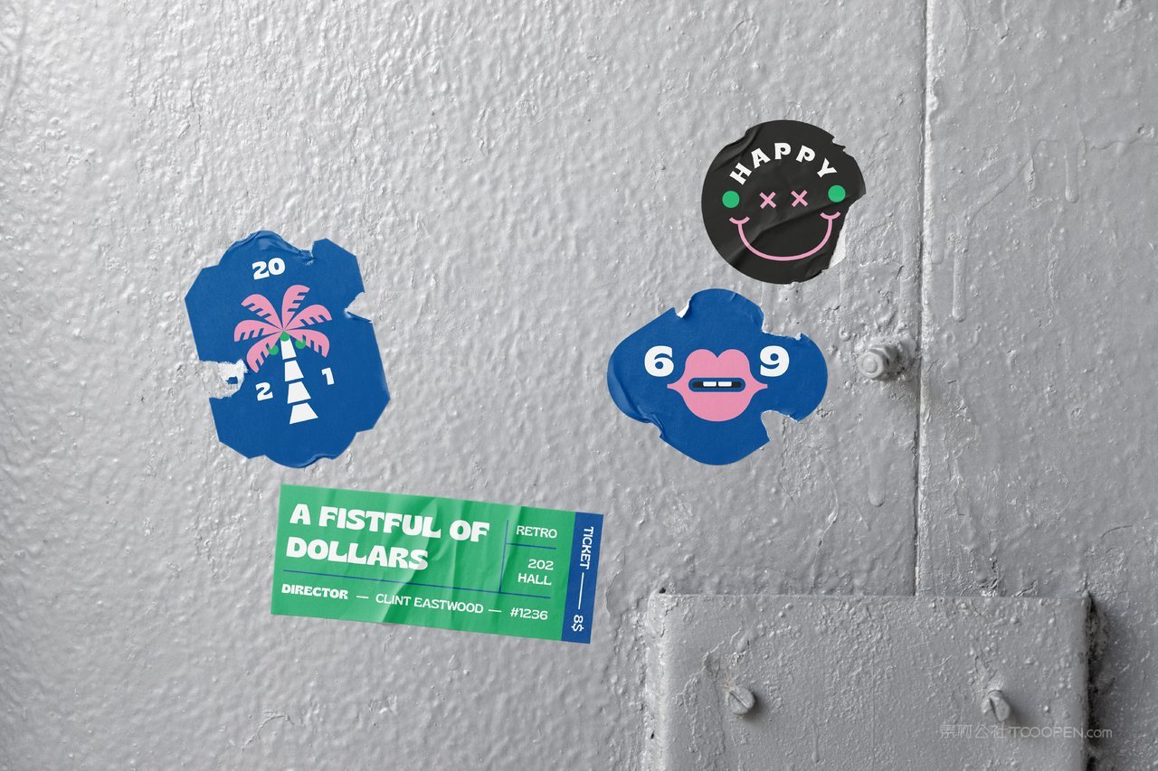 做旧异形不干胶场景样机 (6)