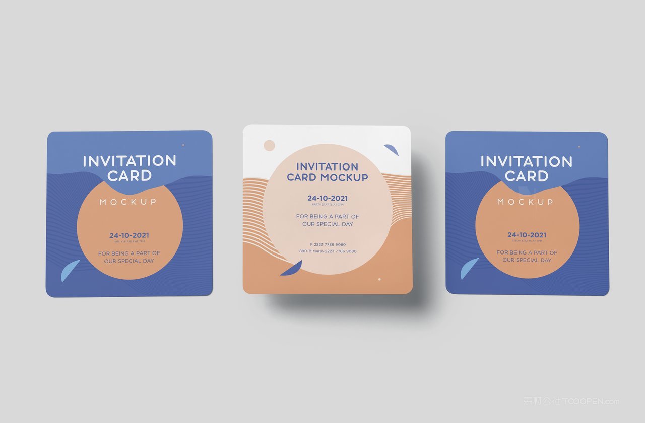 【2115期】方形卡片名片设计展示样机 (3)