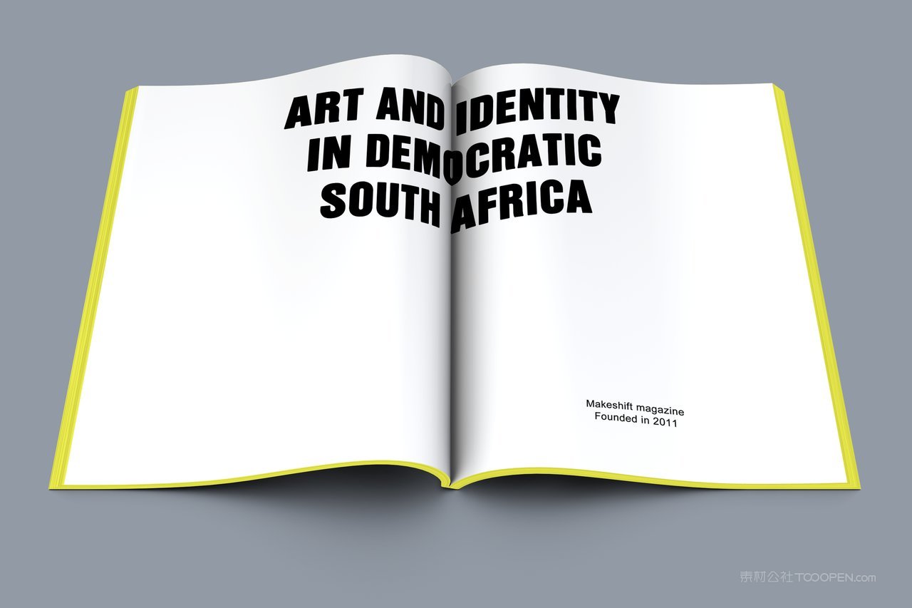 打开的书本画册样机