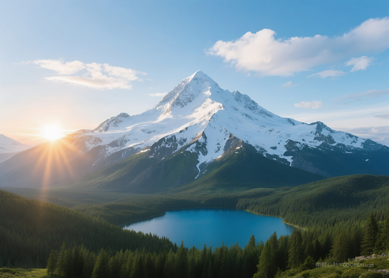 风景唯美云彩日出云层天空美丽风光自然