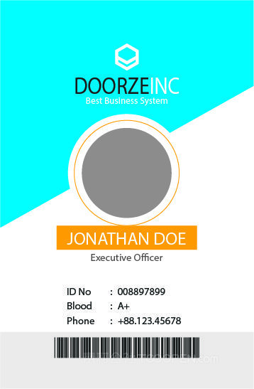 办公室身份识别卡蓝色