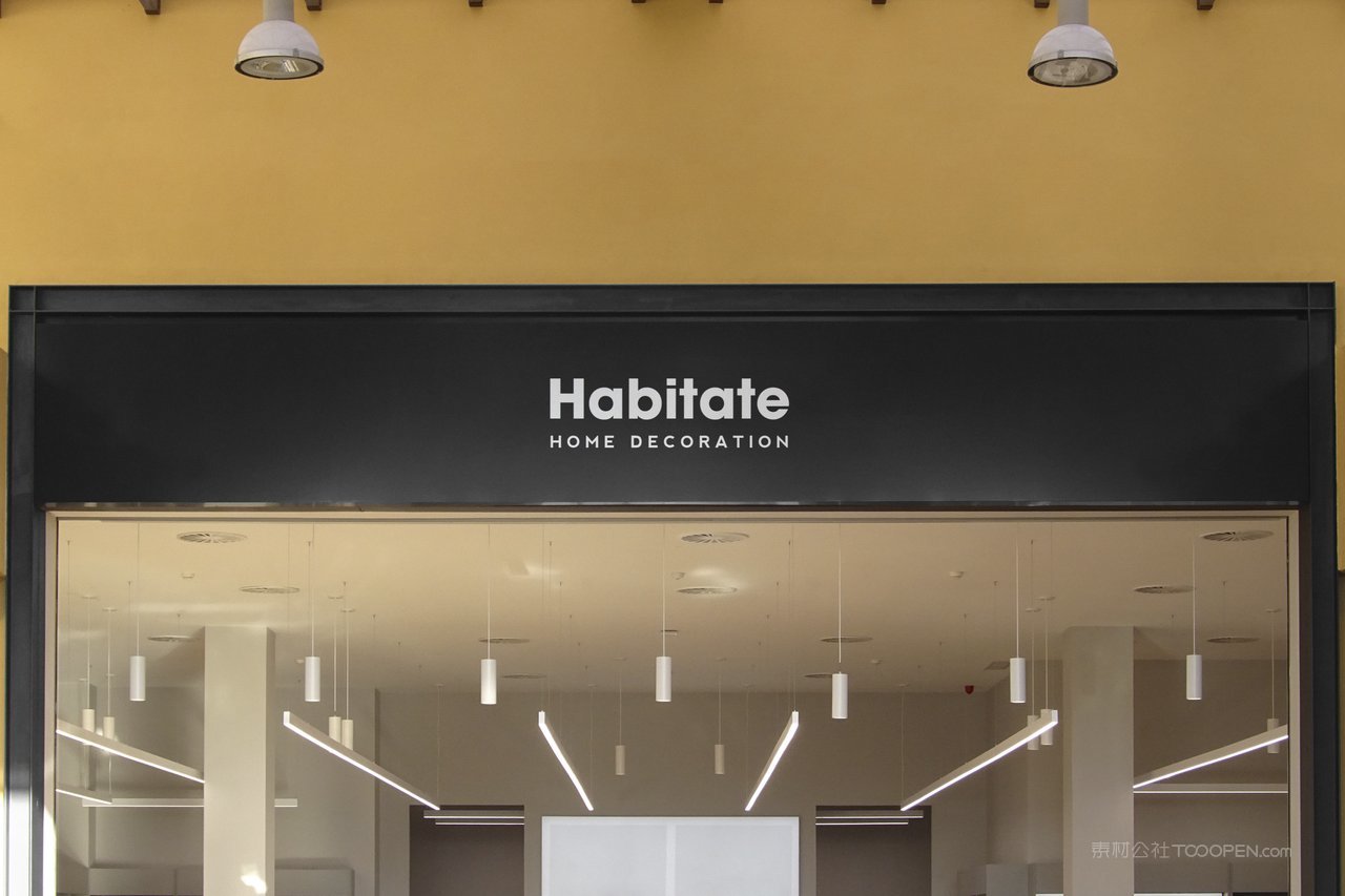 户外门店实体店招logo招牌展示样机 (26)