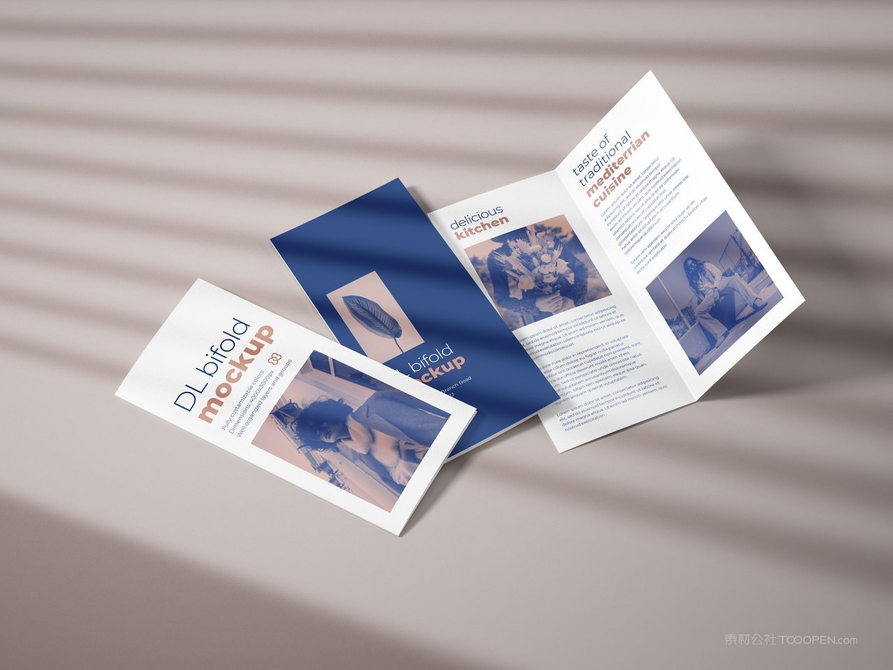 双折页设计样机psd模板