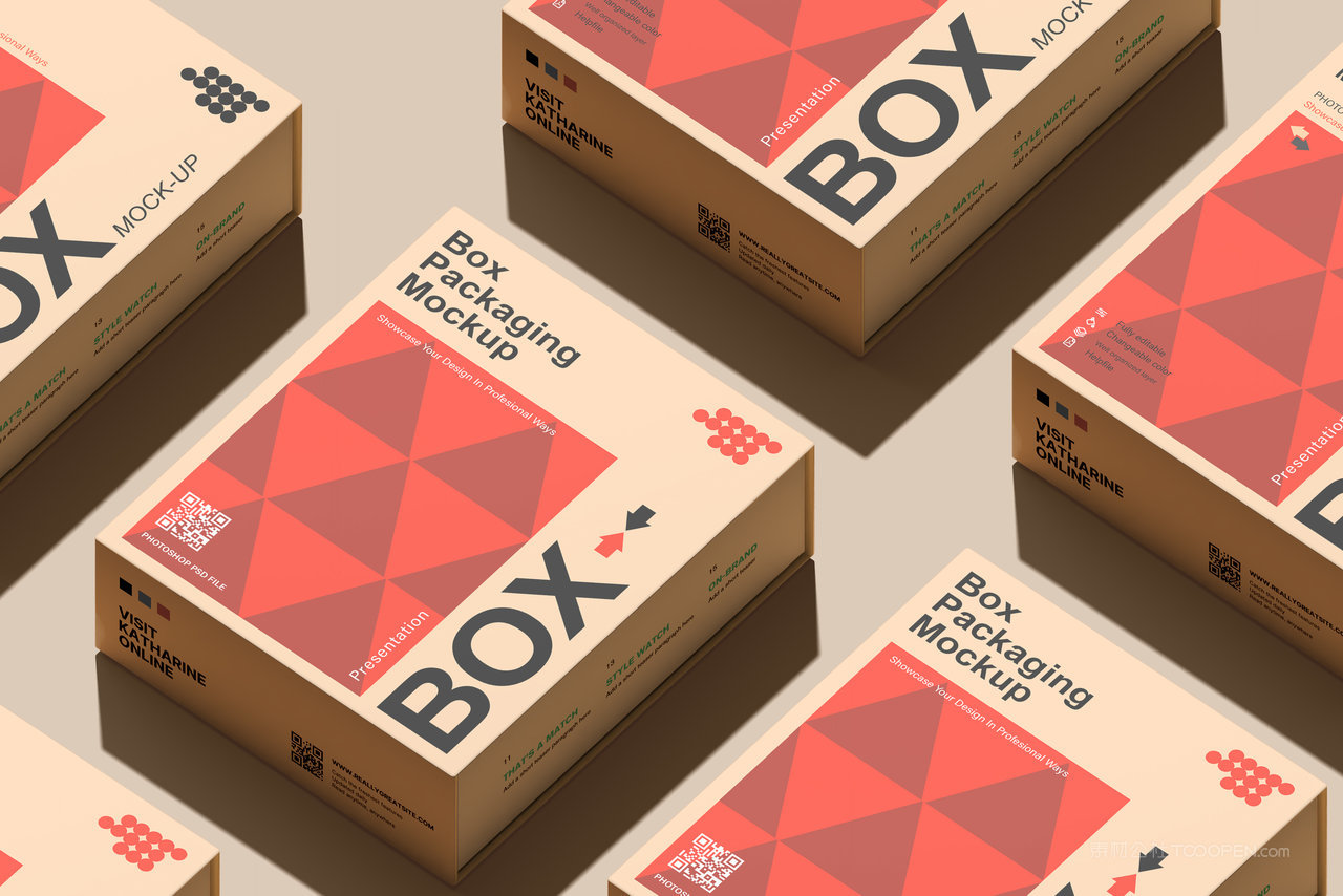 纸盒包装盒陈列场景样机